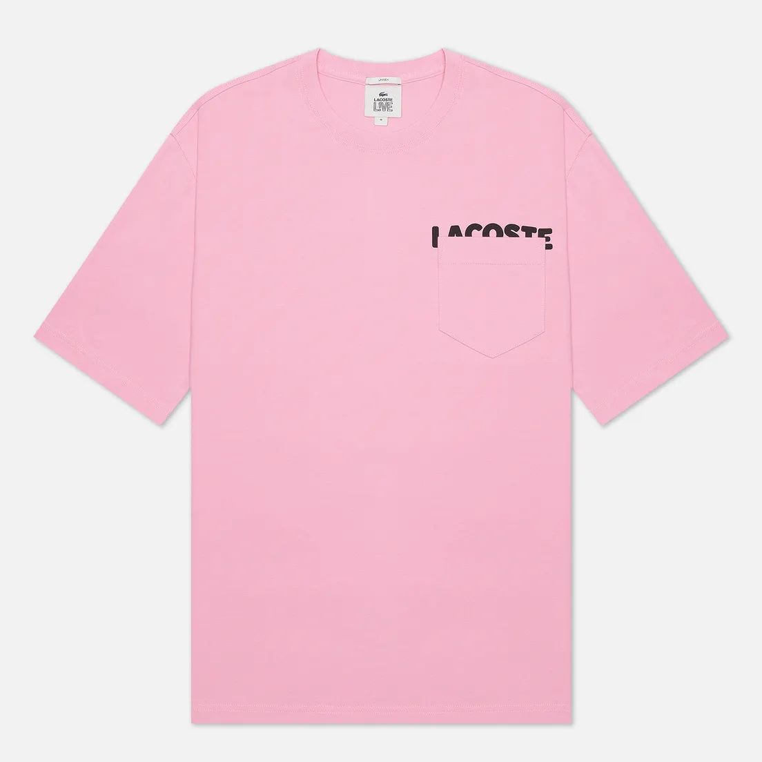 Lacoste Live Мужская футболка Loose Fit Lettering And Pocket