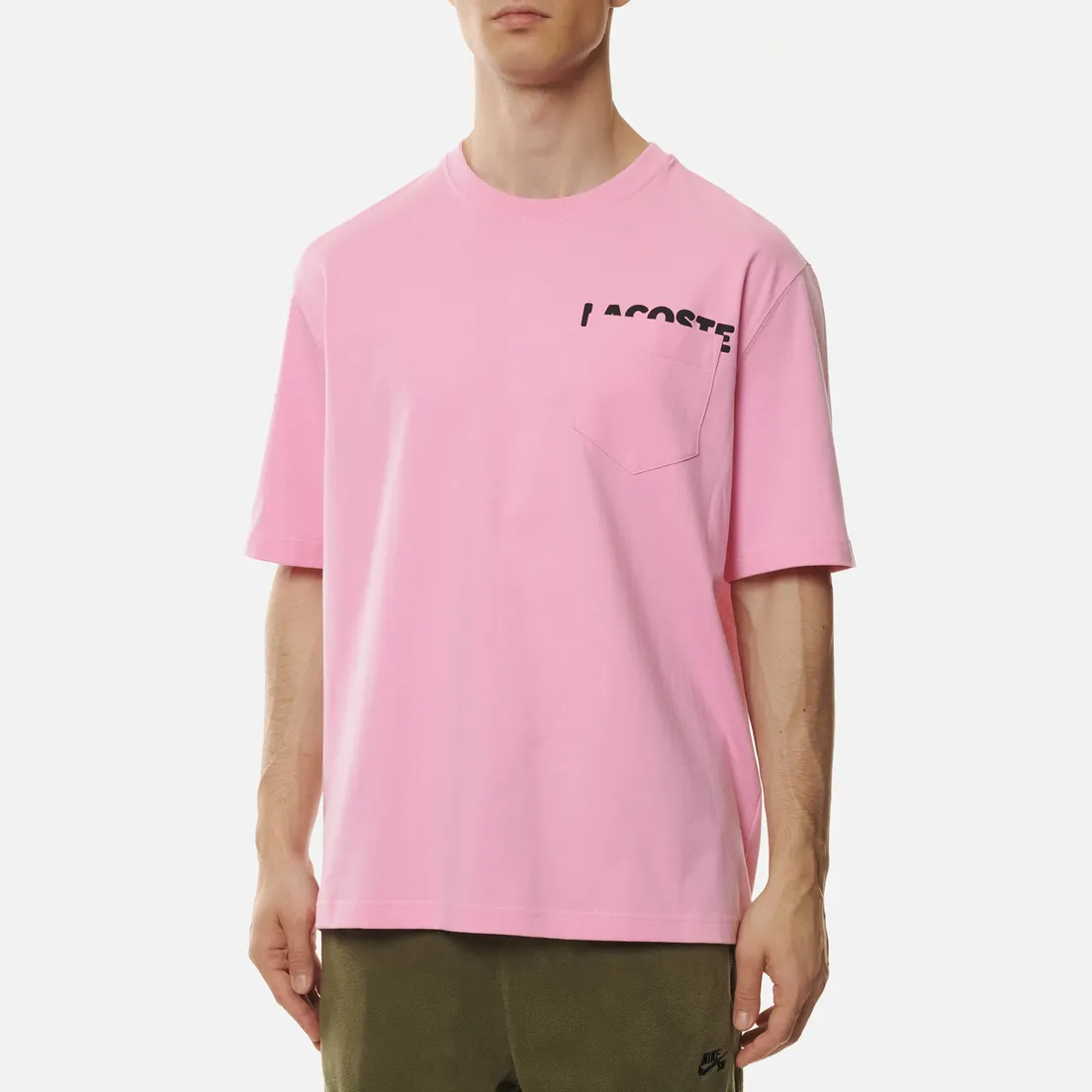 Lacoste Live Мужская футболка Loose Fit Lettering And Pocket
