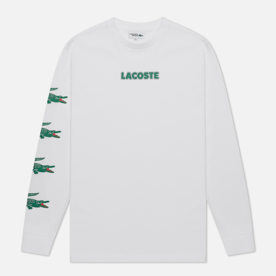 Мужской лонгслив Lacoste Sport Crocodile Print White