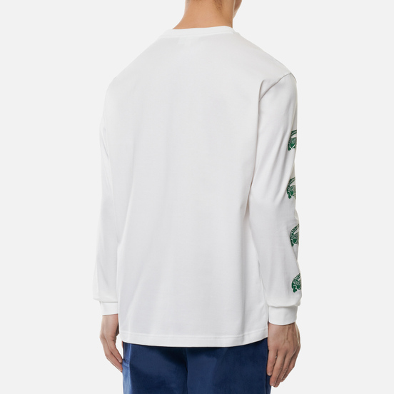 Мужской лонгслив Lacoste Sport Crocodile Print White