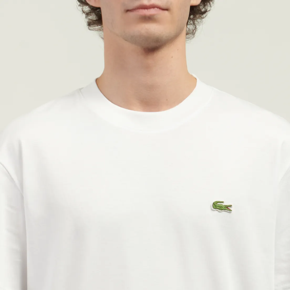 Lacoste Мужская футболка Relaxed Fit Embroidered Crocodile