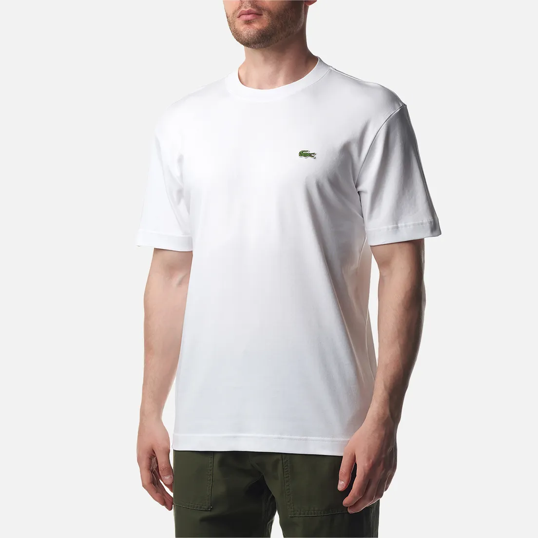 Lacoste Мужская футболка Relaxed Fit Embroidered Crocodile