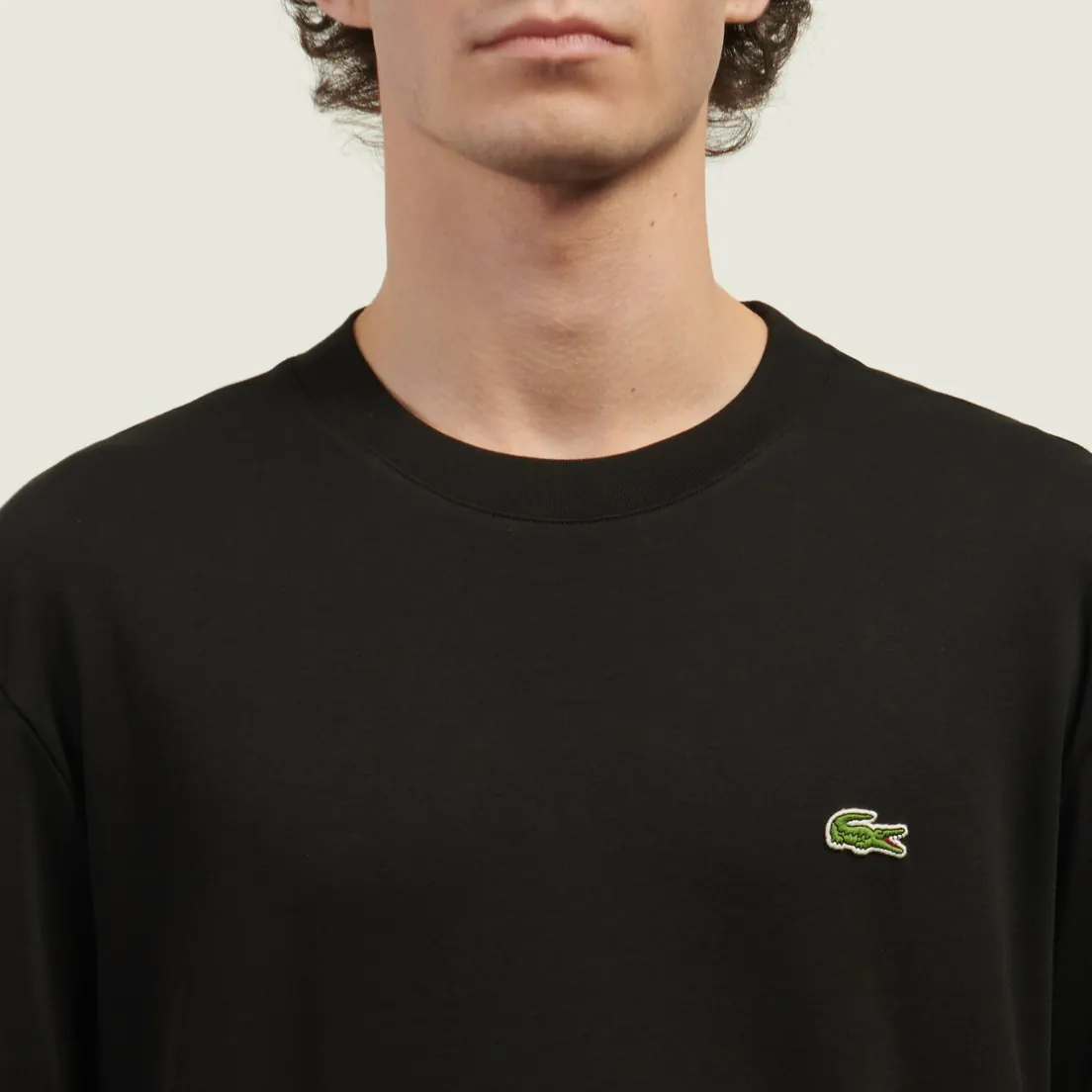 Lacoste Мужская футболка Relaxed Fit Embroidered Crocodile