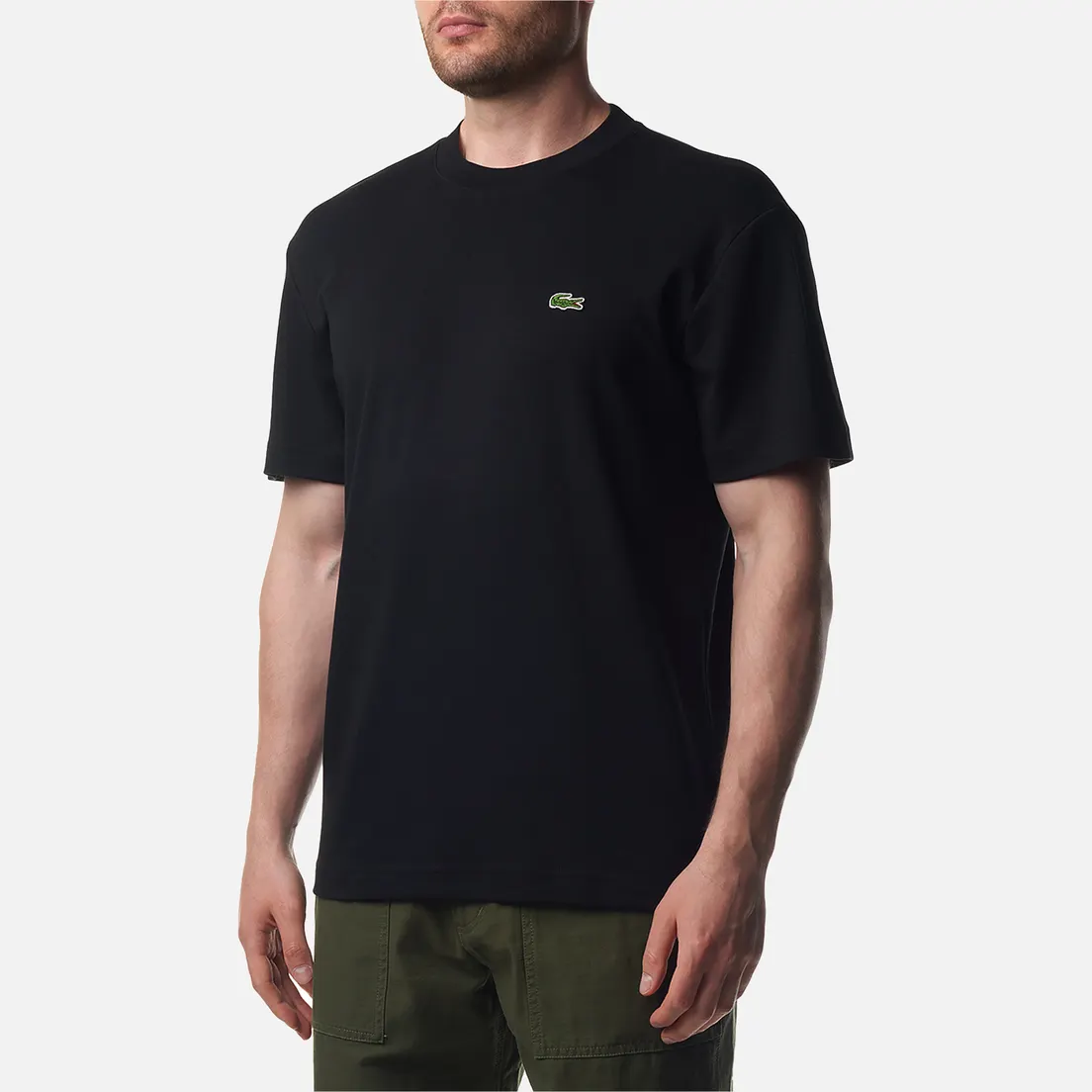 Lacoste Мужская футболка Relaxed Fit Embroidered Crocodile