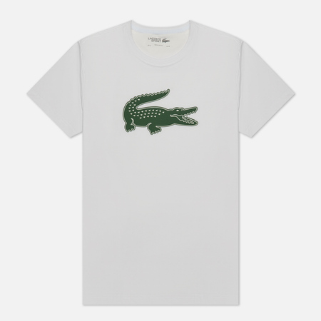 фото Мужская футболка lacoste sport 3d print crocodile, цвет белый, размер s