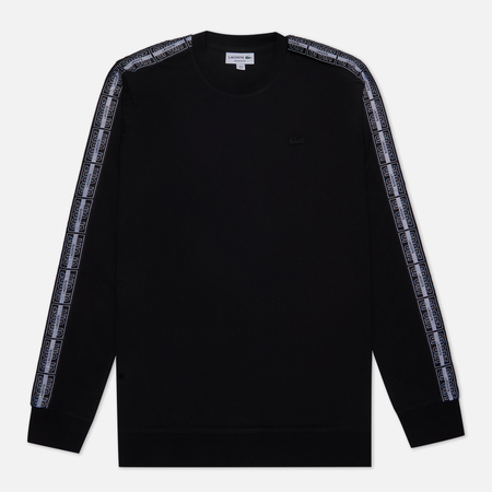 Мужской лонгслив Lacoste Relaxed Fit Printed Sleeve, цвет чёрный, размер XL - фото 1