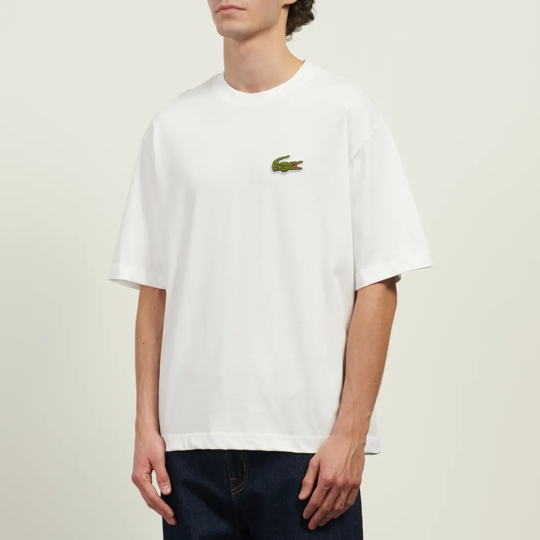Lacoste Мужская футболка Loose Fit Heavy Cotton Badge