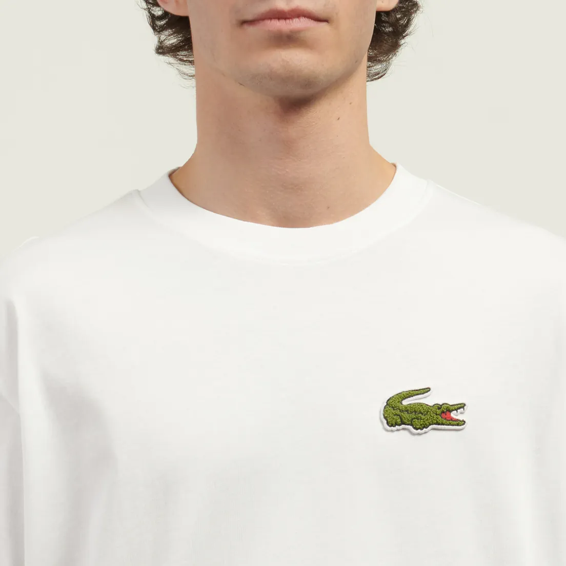 Lacoste Мужская футболка Loose Fit Heavy Cotton Badge