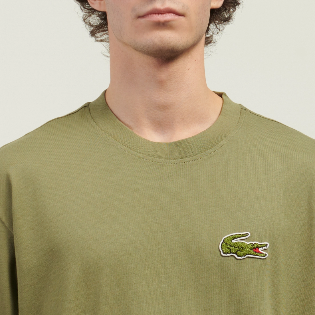Lacoste Мужская футболка Loose Fit Heavy Cotton Badge