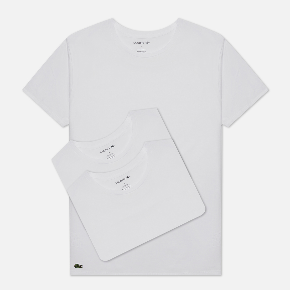 Lacoste Underwear Комплект мужских футболок 3-Pack Crew Neck Slim Cotton