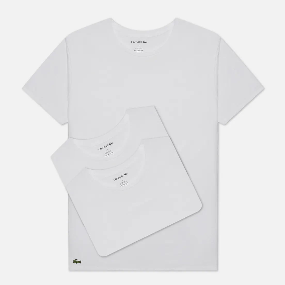 Lacoste Underwear Комплект мужских футболок 3-Pack Crew Neck Slim Cotton