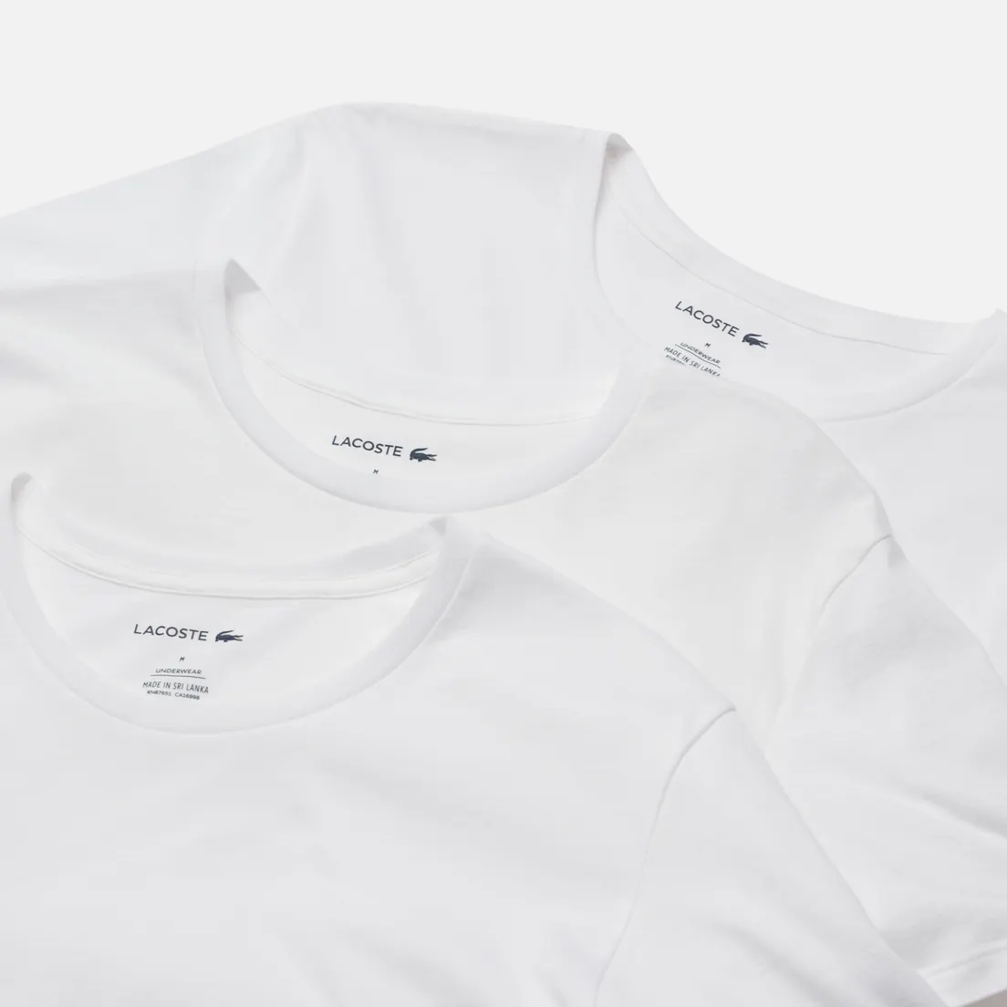 Lacoste Underwear Комплект мужских футболок 3-Pack Crew Neck Slim Cotton