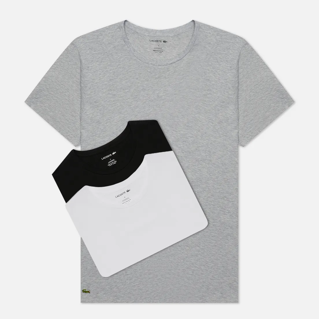 Lacoste Underwear Комплект мужских футболок 3-Pack Crew Neck Slim Cotton