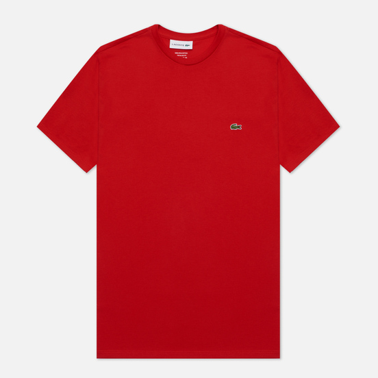 Мужская футболка Lacoste Crew Neck Pima Cotton Red