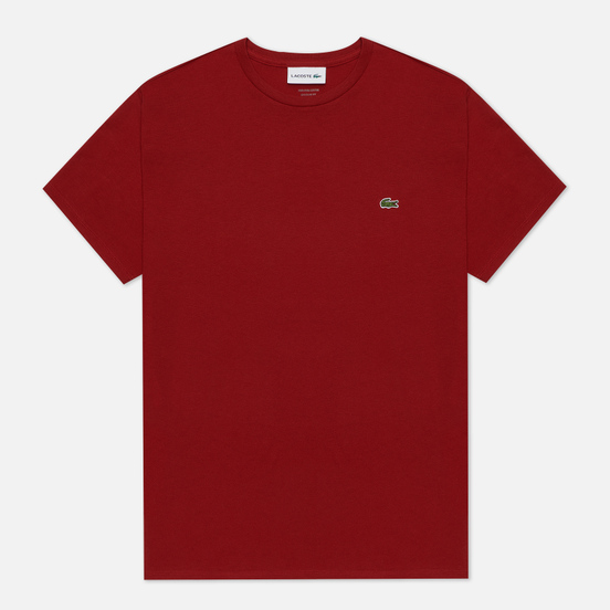 Мужская футболка Lacoste Crew Neck Pima Cotton Bordeaux