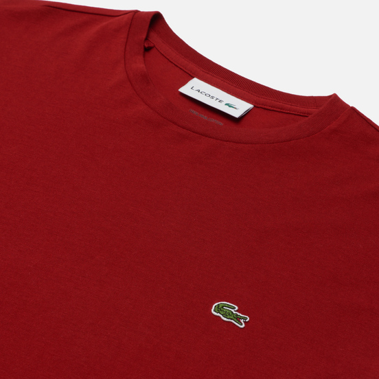 Мужская футболка Lacoste Crew Neck Pima Cotton Bordeaux