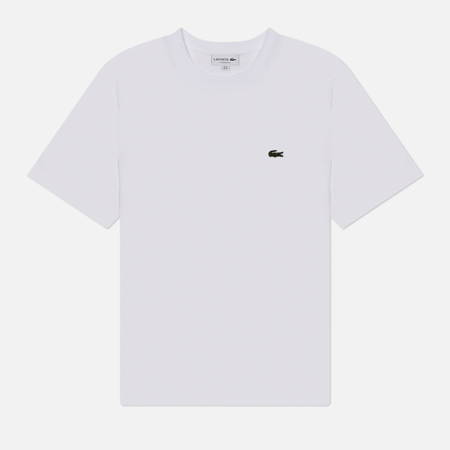Мужская футболка Lacoste Classic Fit Embroidered Crocodile, цвет белый, размер M