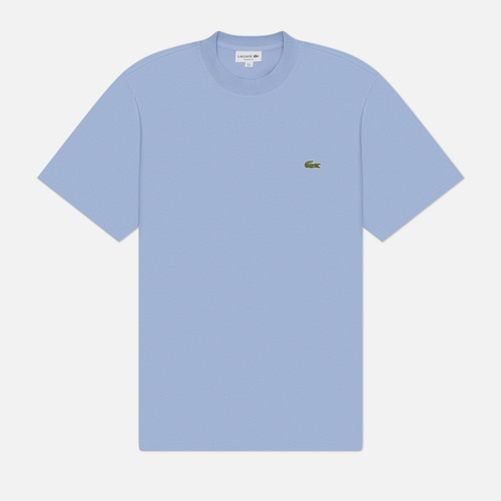 Мужская футболка Lacoste Classic Fit Embroidered Crocodile, цвет голубой, размер M