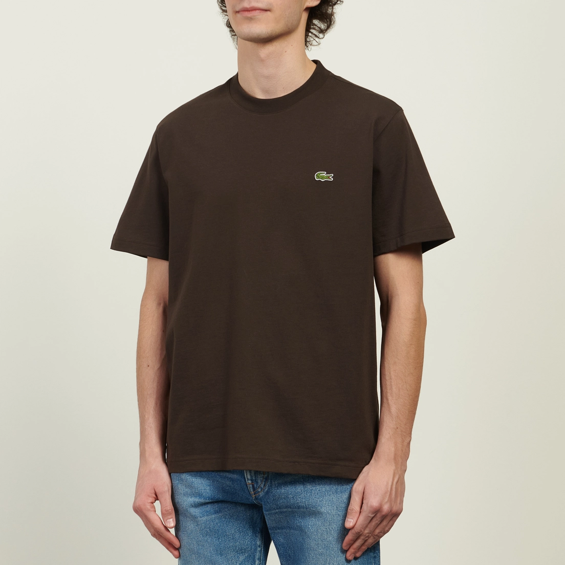 Lacoste Мужская футболка Classic Fit Embroidered Crocodile Cotton