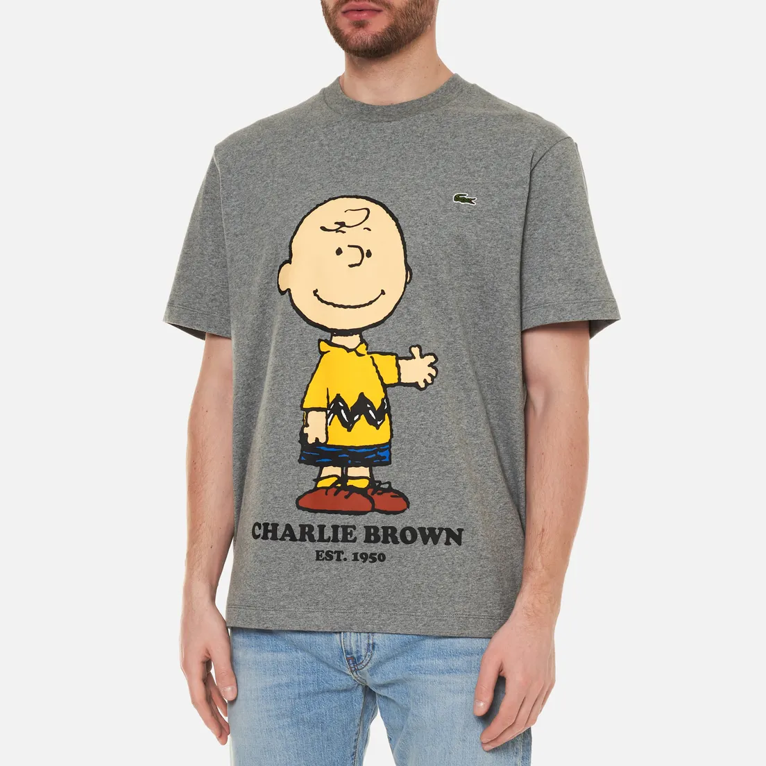 Lacoste Мужская футболка x Peanuts Crew Neck Organic Cotton