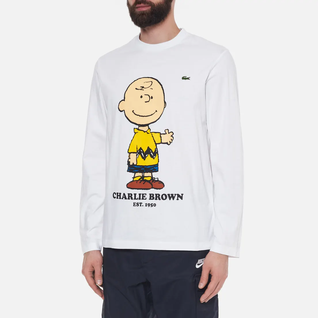 Lacoste Мужской лонгслив x Peanuts Organic Cotton
