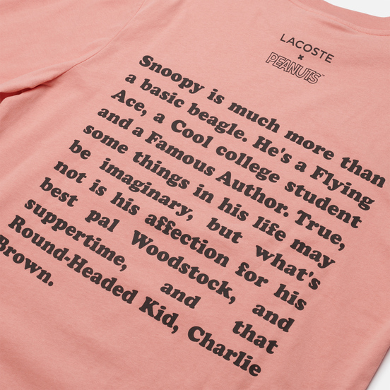 Мужской лонгслив Lacoste x Peanuts Organic Cotton Pink