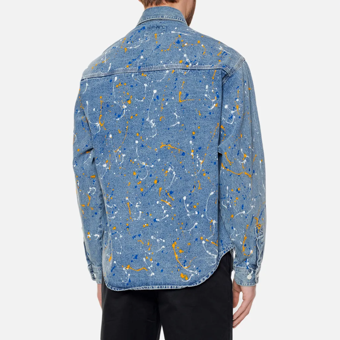 thisisneverthat Мужская рубашка Paint Splatter Denim