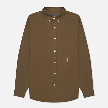 Мужская рубашка thisisneverthat Crown Oxford, цвет оливковый, размер M