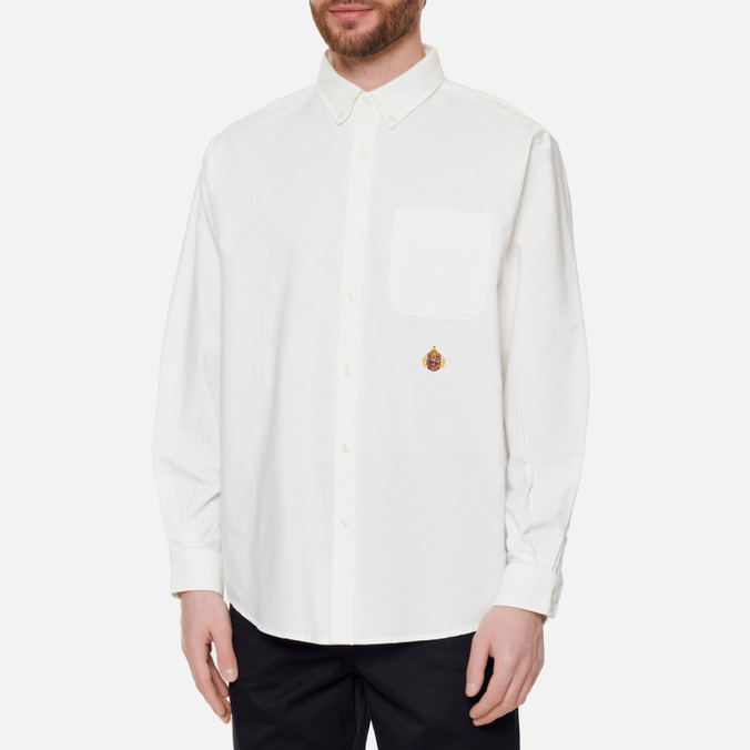 Мужская рубашка thisisneverthat, цвет белый, размер S TN213WSHTL04WHT Crown Oxford - фото 4