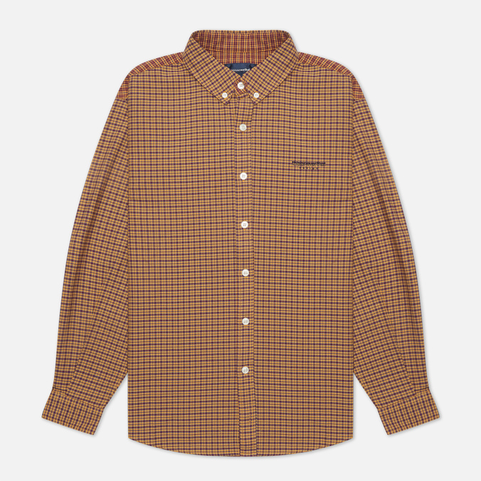 Мужская рубашка thisisneverthat, цвет оранжевый, размер S TN213WSHTL09ORG Mixed Check - фото 1