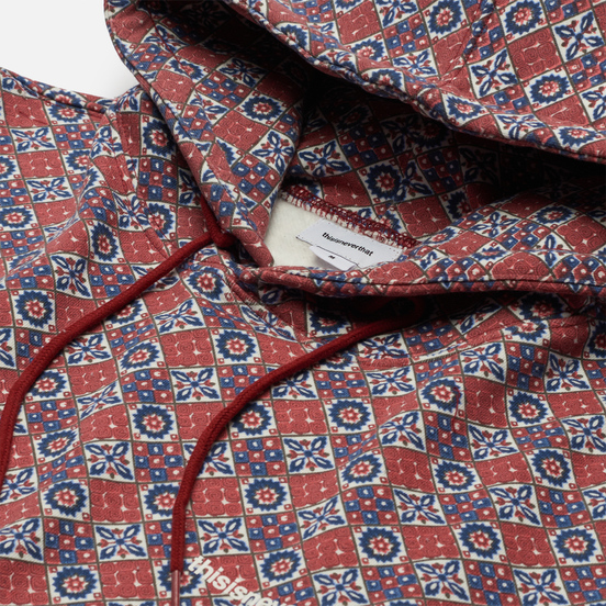 Мужская толстовка thisisneverthat Tile Hooded Burgundy/Navy