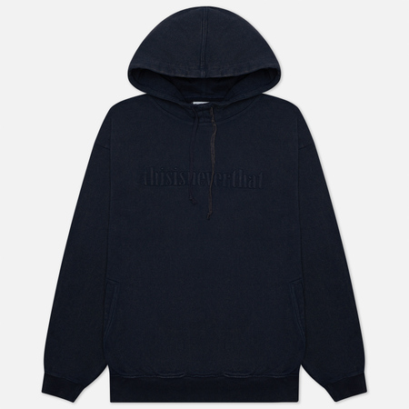 Мужская толстовка thisisneverthat Washed Embroidery Hoodie, цвет синий, размер XL