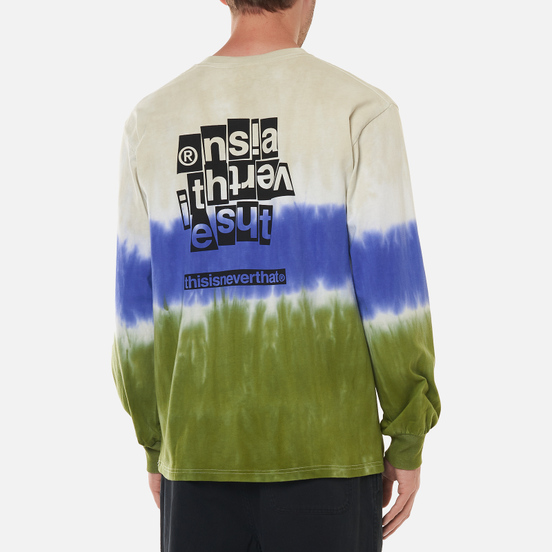 Мужской лонгслив thisisneverthat Tie Dye Stripe Beige