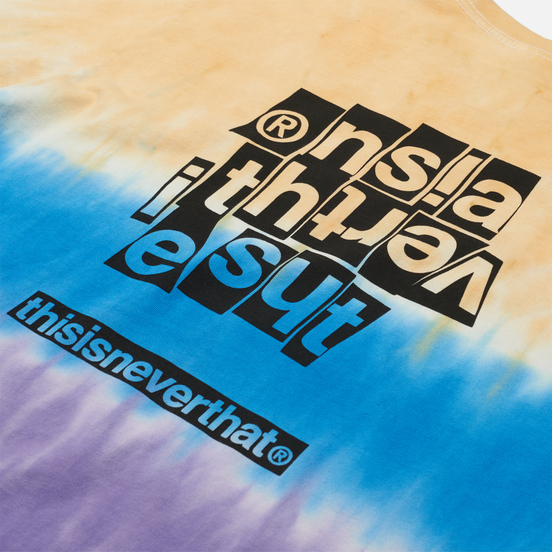 Мужской лонгслив thisisneverthat Tie Dye Stripe Lemon