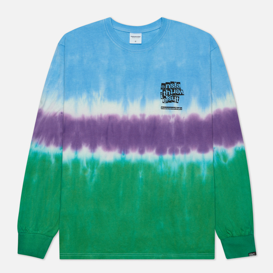 Мужской лонгслив thisisneverthat Tie Dye Stripe Sky Blue