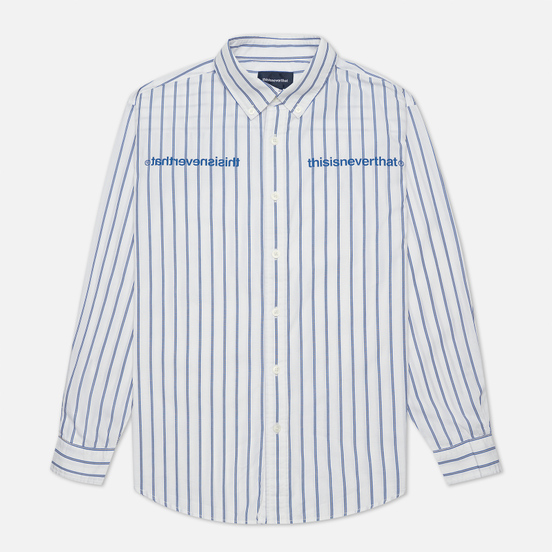 Мужская рубашка thisisneverthat MI-Logo Striped White
