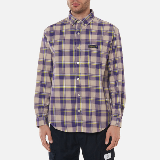 Мужская рубашка thisisneverthat Plaid Twill Purple