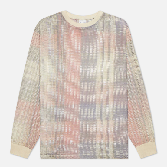 Мужской лонгслив thisisneverthat Printed Plaid Mesh Ivory