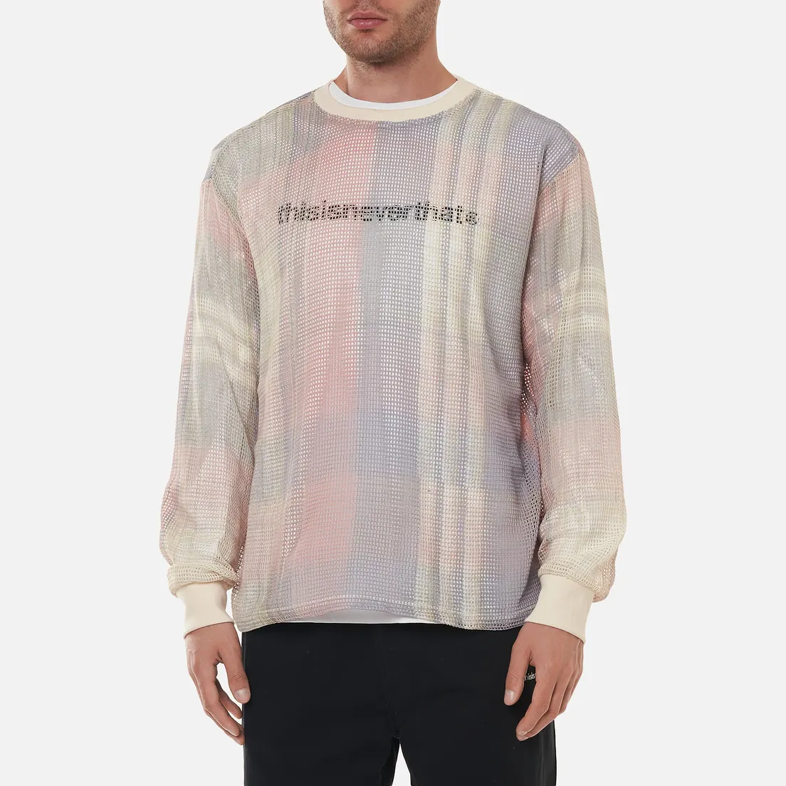 thisisneverthat Мужской лонгслив Printed Plaid Mesh