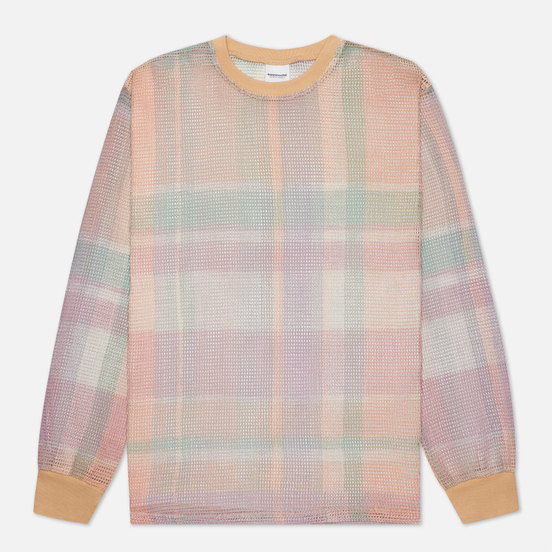 Мужской лонгслив thisisneverthat Printed Plaid Mesh Orange