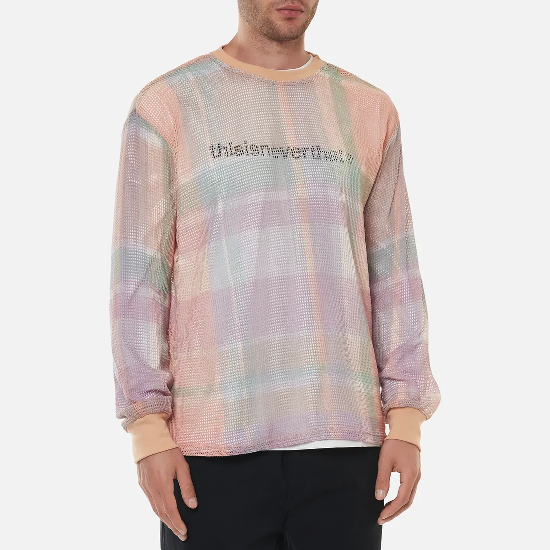 thisisneverthat Мужской лонгслив Printed Plaid Mesh