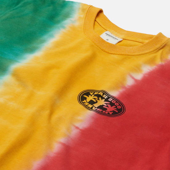 Мужская футболка thisisneverthat Vertical Tie Dye Green/Yellow/Red