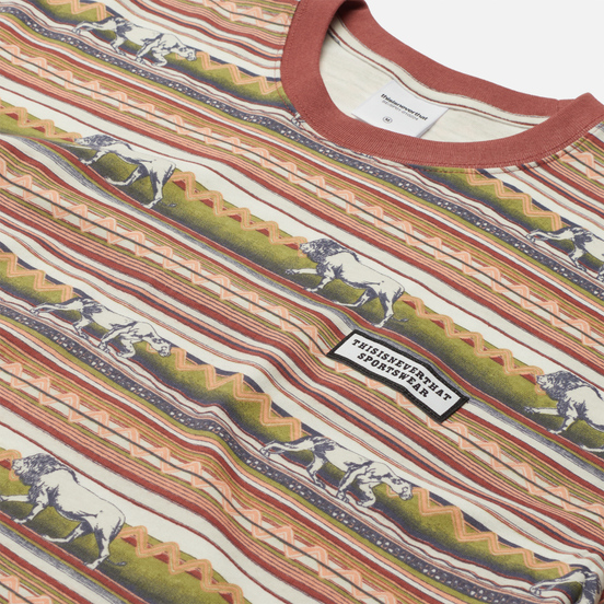 Мужская футболка thisisneverthat Printed Lion Stripe Multicolor 1