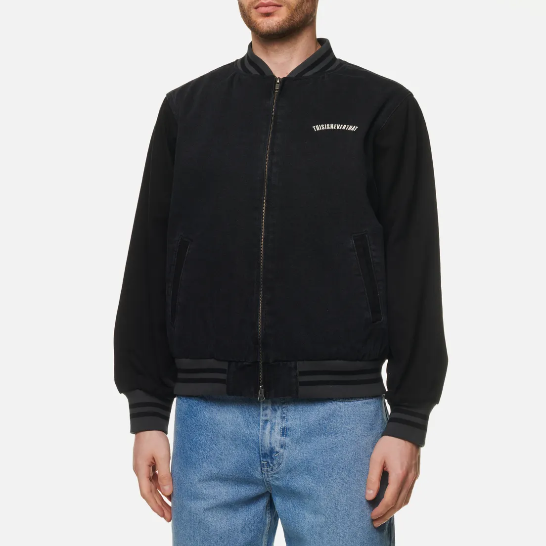 thisisneverthat Мужская куртка бомбер Denim Varsity