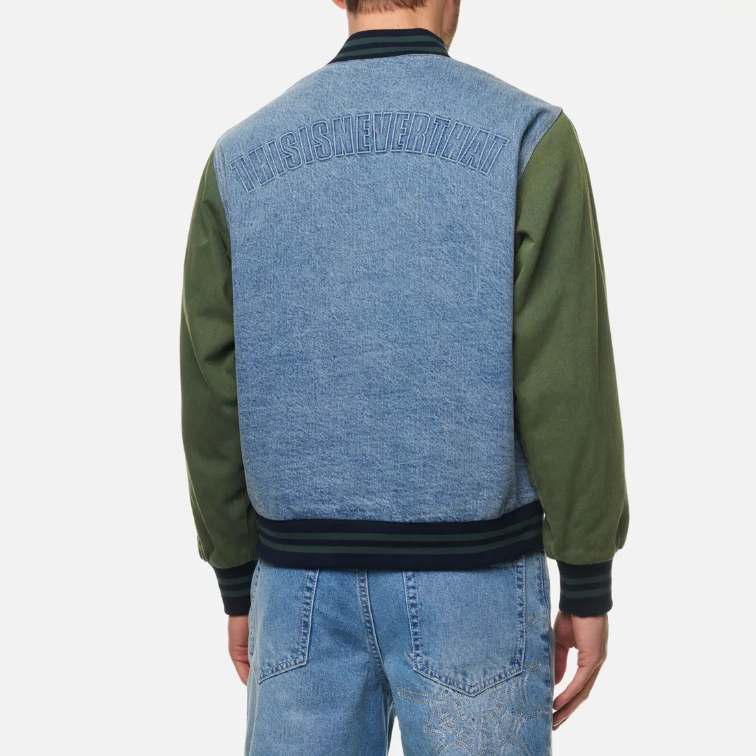 thisisneverthat Мужская куртка бомбер Denim Varsity