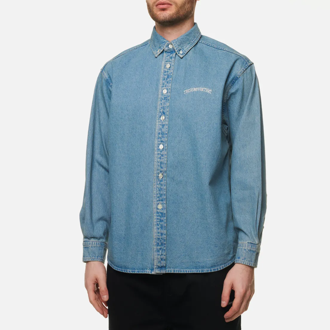 thisisneverthat Мужская рубашка Washed Denim Oxford