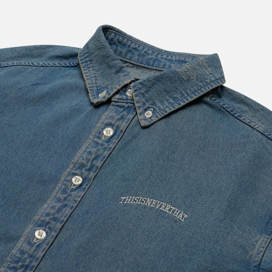 thisisneverthat Мужская рубашка Damaged Denim Oxford