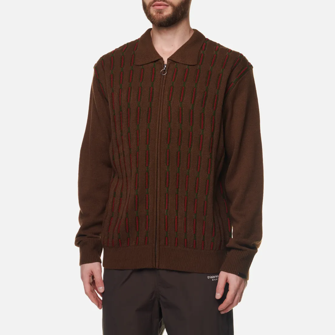 thisisneverthat Мужской свитер Chain Zip Up Polo