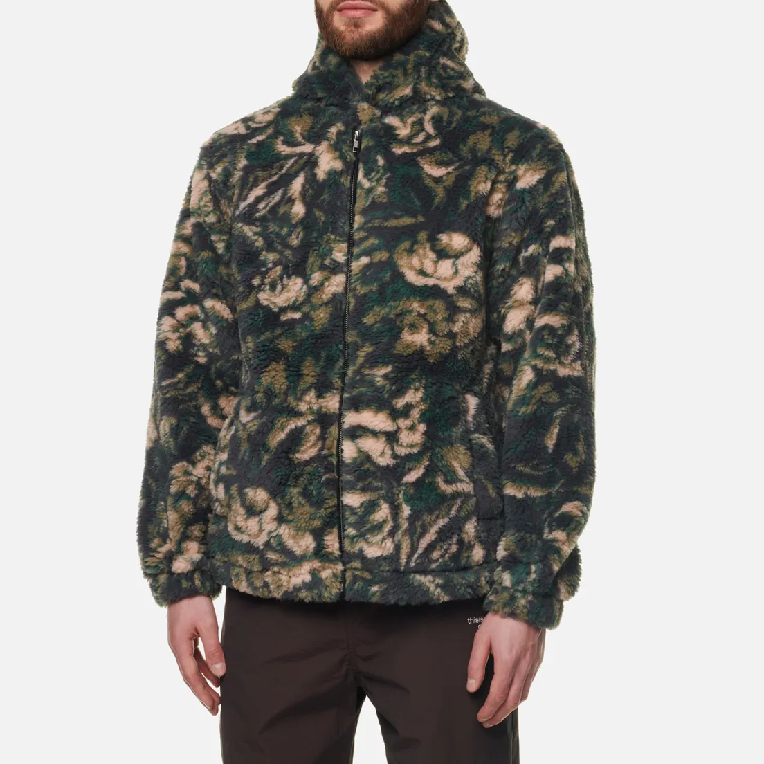 thisisneverthat Мужская флисовая куртка Floral Faux Fur