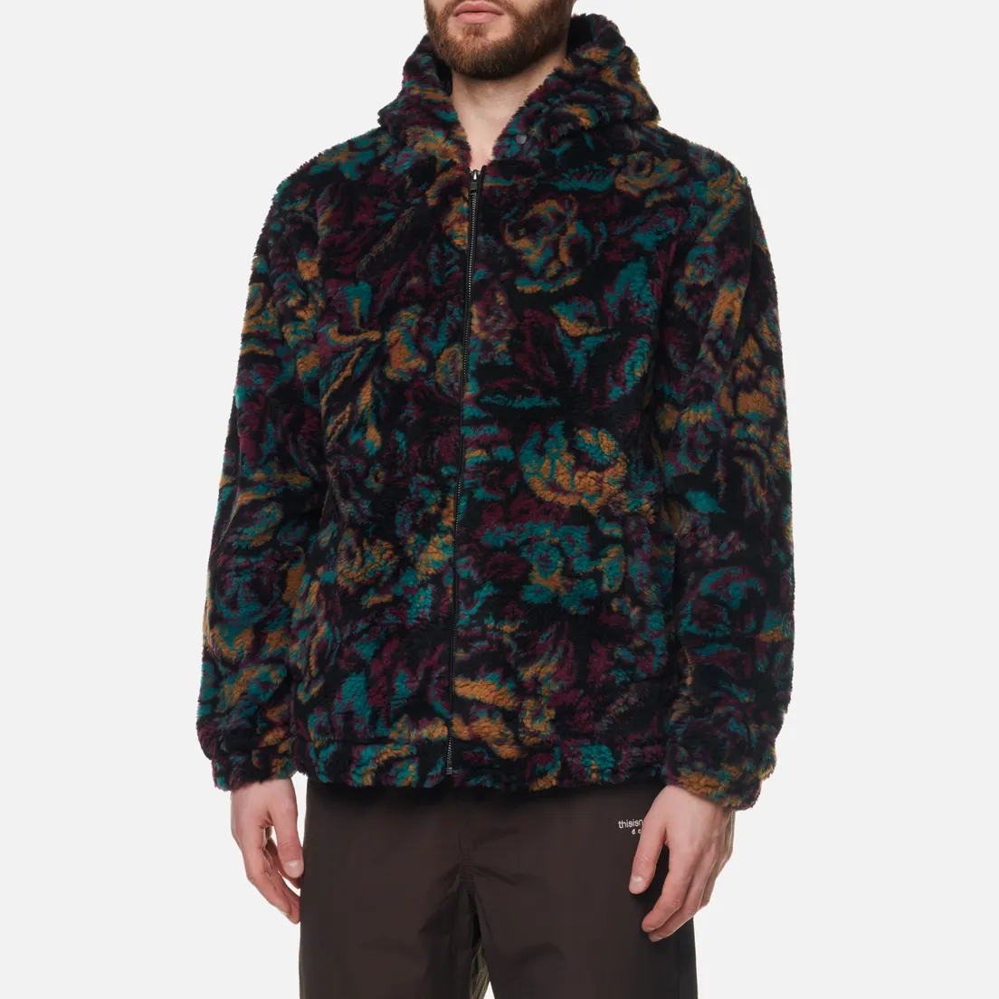 thisisneverthat Мужская флисовая куртка Floral Faux Fur